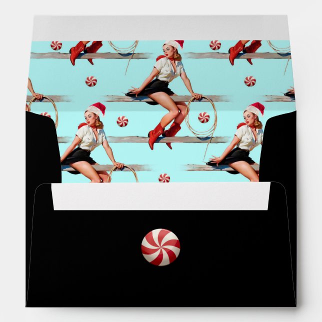 Enveloppe Sexy Hot Pin Up Fille Fête de Noël Fête (Dos (Bas))