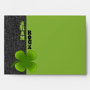Enveloppe Sham Rock. Thème de musique St.Patrick's Day