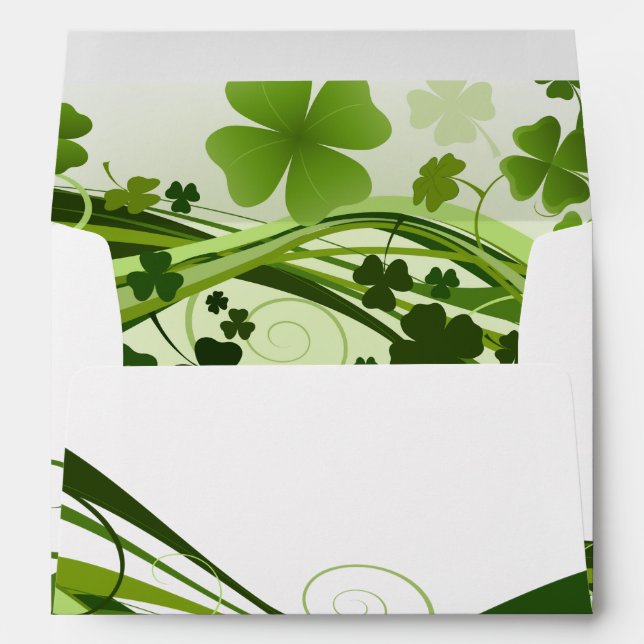 Enveloppe shamrock irlandais (trèfle) (Dos (Bas))
