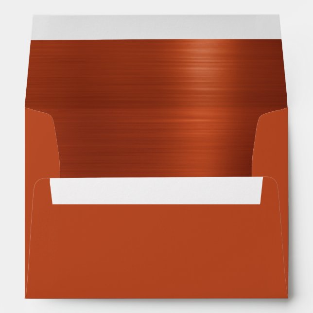 Enveloppe Shimmer Ombre en terre cuite (Dos (Bas))