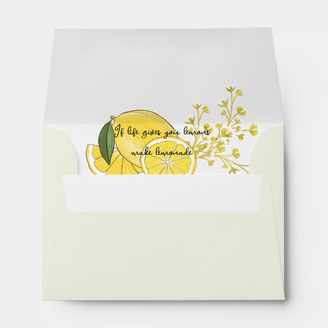 Enveloppe Si la vie vous donne des citrons (Dos (Bas))