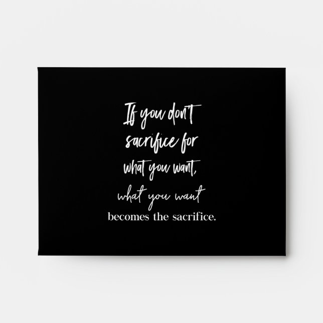 Enveloppe si vous ne vous sacrifiez pas pour ce que vous vou (Devant)