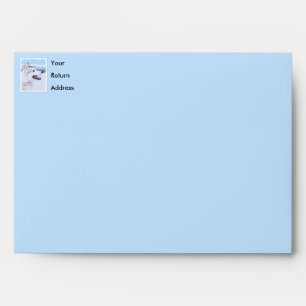 Enveloppe Sibérie Husky (argent et blanc) Peinture Chien Art
