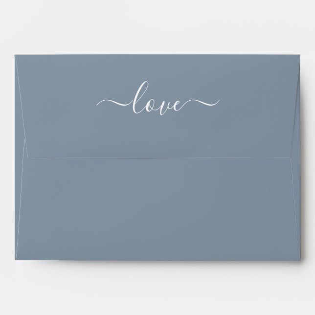 Enveloppe Signature Script LOVE (Dos (Haut rabat))