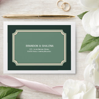 Enveloppe Silent Luxury: Minimalist Emerald Crest