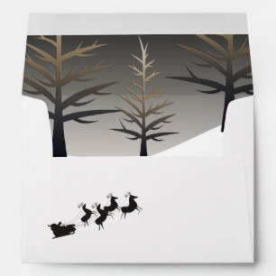 Enveloppe Silhouette des arbres et de la silhouette des arbr