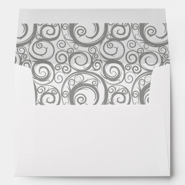 Enveloppe Silver Swirl (Dos (Bas))