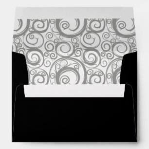 Enveloppe Silver Swirl Black