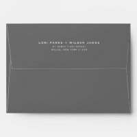 Simple Adresse de Retour Imprimée Gris Foncé Minim