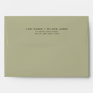 Enveloppe Simple Adresse de Retour Imprimée Sage Minimaliste