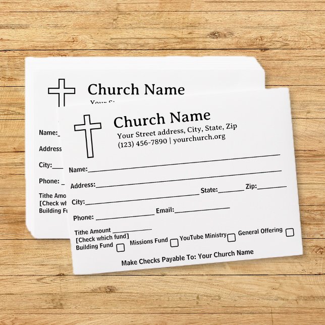 Enveloppe Simple Black Cross Church Tithe Offre Collection (Simple Black Cross Church Tithe Offer Collection Envelopes)