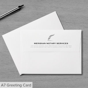 Enveloppe Simple blanc avec Notaire Silver Quill