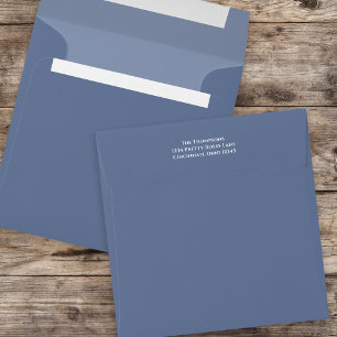 Enveloppe Simple bleu minimaliste Marine bleu Carré de base