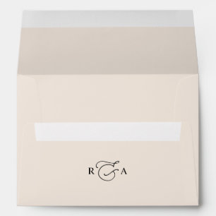 Enveloppe Simple Boho Blush Adresse de retour Monogramme Mar