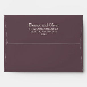 Enveloppe Simple Cabernet Vin Classy Mariage Adresse de reto