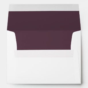 Enveloppe Simple Cassis Violet Mariage Moderne Minimaliste