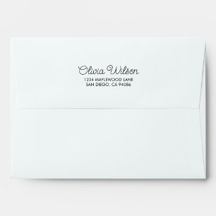 Enveloppe Simple Clair Bleu Douche de nuptiale Adresse de re