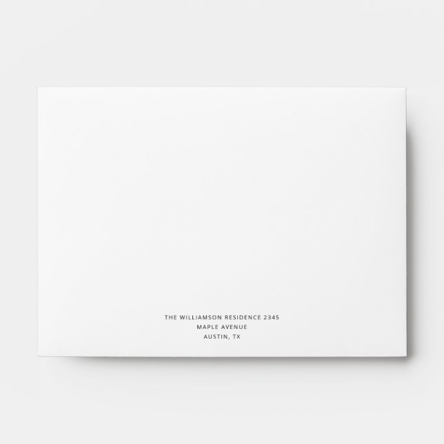 Enveloppe Simple Classique Bleu Script Blanc Diplôme (Devant)