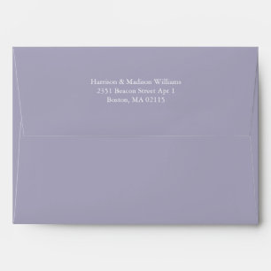Enveloppe Simple classique élégant chic personnalisé lilas p