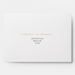 Enveloppe Simple classique Noël auto-adressé Mariage