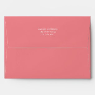 Enveloppe Simple couleur brillant rose uni