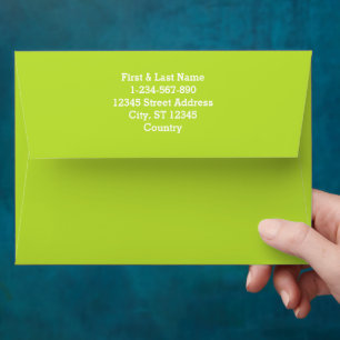 Enveloppe Simple couleur solide clair acide vert citron