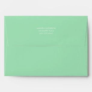 Enveloppe Simple Couleur Vif Vert Menthe Uni