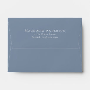 Enveloppe Simple Dusty Blue Adresse de retour