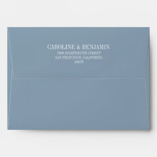Enveloppe Simple élégant Dusty Blue Mariage Adresse de retou