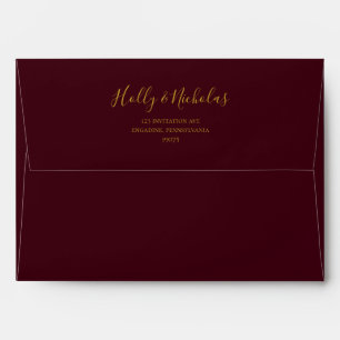 Enveloppe Simple élégant Faire-part de mariage rouge Noël