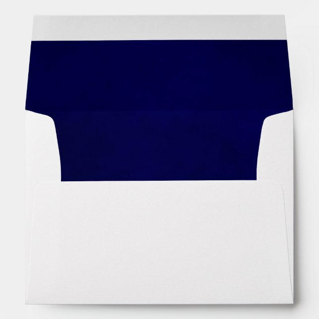 Enveloppe Simple Elegant Marbled Navy Blue avec adresse de r (Dos (Bas))