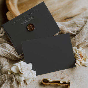 Enveloppe Simple Élégant minimaliste Dusty Gris Mariage
