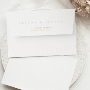 Enveloppe Simple Élégant minimaliste ivoire Mariage