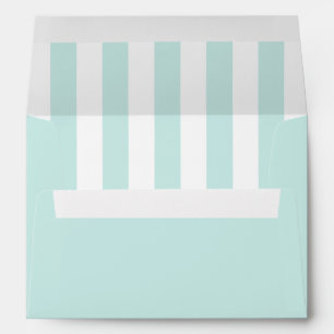 Enveloppe Simple Elegant Motif Aqua Stripes