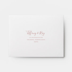 Enveloppe Simple Elegant Rose Gold Auto-Adressé RSVP
