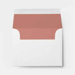 Enveloppe Simple Élégant Rose Poussiéreux Doublé Adresse de