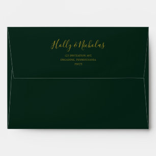 Enveloppe Simple élégante Faire-part de mariage verte de Noë