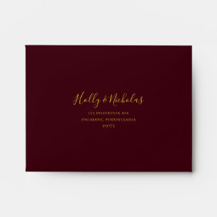 Enveloppe Simple élégante Noël rouge auto-adressé RSVP