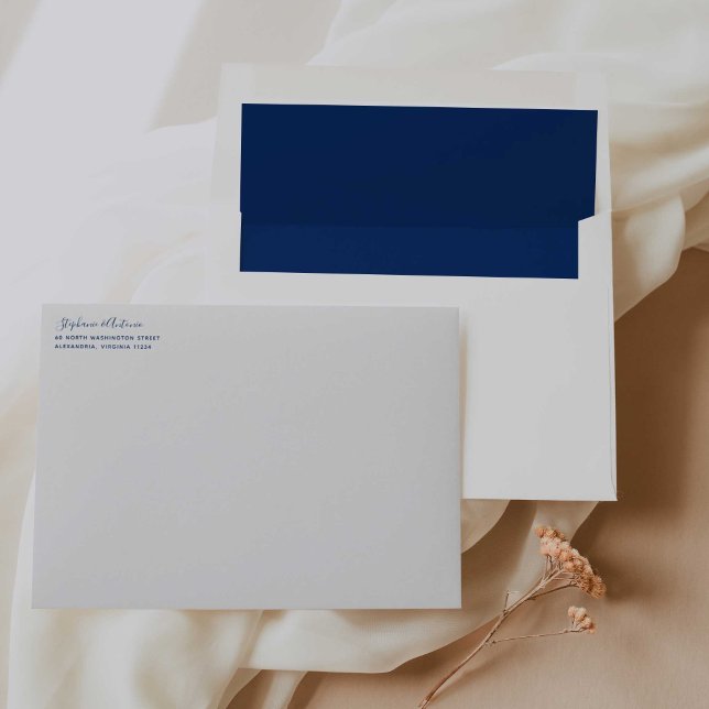 Enveloppe simple Faire-part de mariage bleue (Créateur téléchargé)