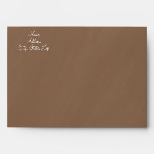 Enveloppe Simple Fantaisiste Violet Marron Adresse de Retour