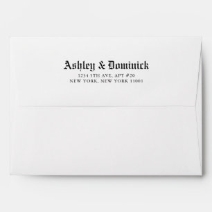 Enveloppe Simple Invitation de mariage gothique en vieil ang