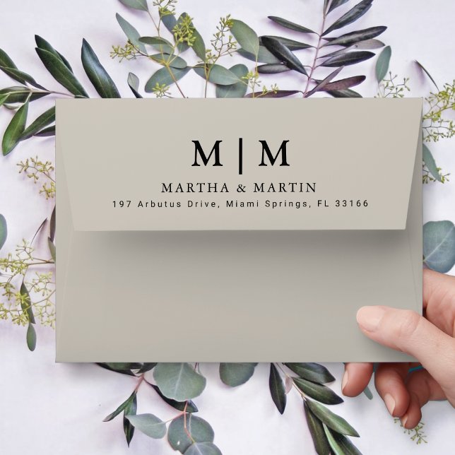 Enveloppe simple Mariage à lumière solide 5x7 (Créateur téléchargé)