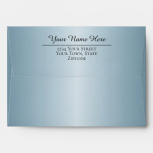 Enveloppe Simple Metallic Blue Gradient Return Adresse