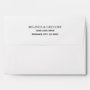 Enveloppe Simple minimaliste 5x7 Faire-part de mariage