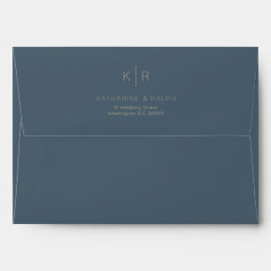 Enveloppe simple minimaliste de Mariage de monogra