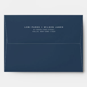 Enveloppe Simple Minimaliste Stone Blu Imprimé Adresse de re