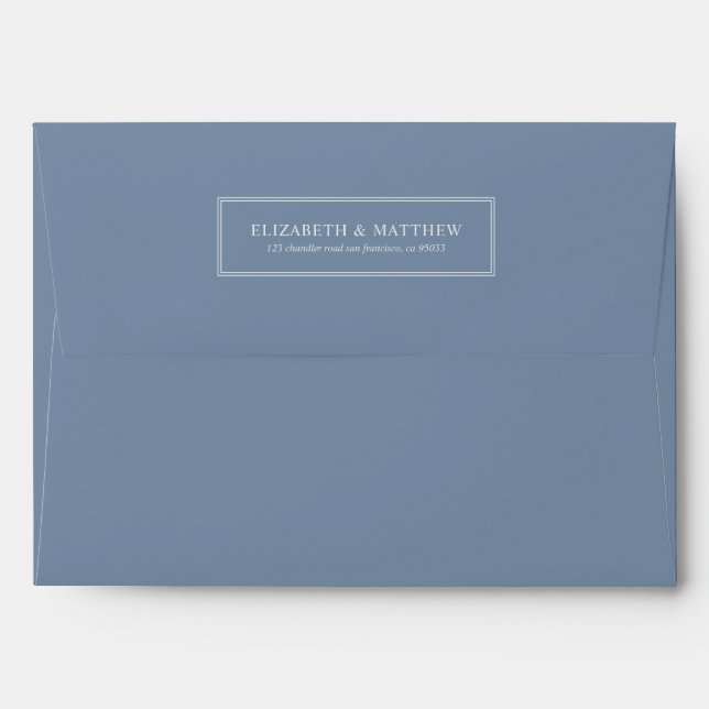 Enveloppe Simple Modern Classic Mariage Adresse de retour (Dos (Haut rabat))