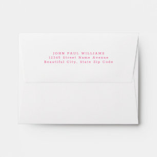 Enveloppe Simple Modern Girl Blush Pink Nom Adresse