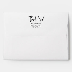 Enveloppe Simple Modern Merci Family Adresse de retour