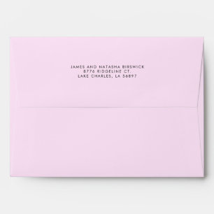 Enveloppe Simple Modern Rose Adresse de retour